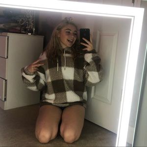 Shein checkered hoodie